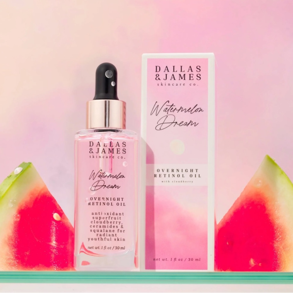 NEW! Dallas and James skincare Co. Watermelon Dream Overnight Retinol Oil